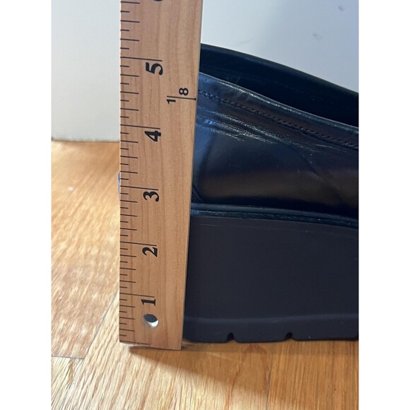 Free People Platform Loafer Shoes Womens EU Size 39 US 8.5 Black Chunky Lug Sole - Picture 11 of 11